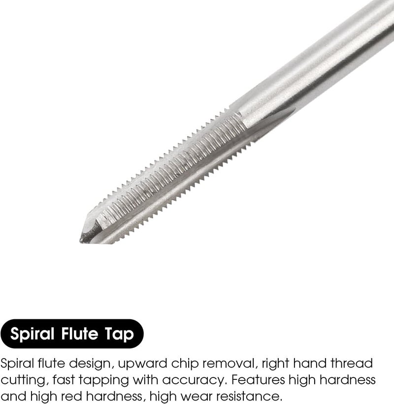 Winfox M2 x 0.4 Straight Flute Thread Tap and 1.6mm Twist Drill Bit Set, Metric Titanium Plated 6542 High Speed Steel Machine Screw Thread Tap Threading Drilling Tool - Image 2
